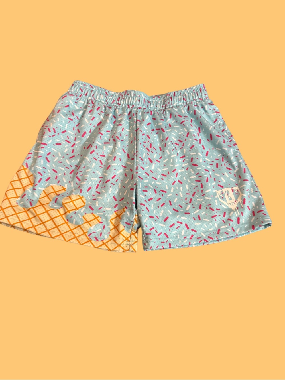 Baseball Lifestyle 101 Ice Cream shorts in a light blue "Cotton Candy